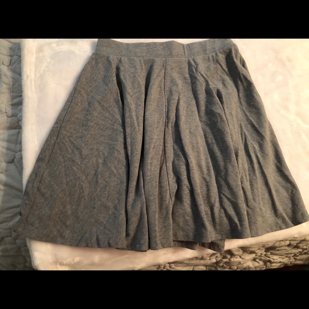 Gray Skater Skirt